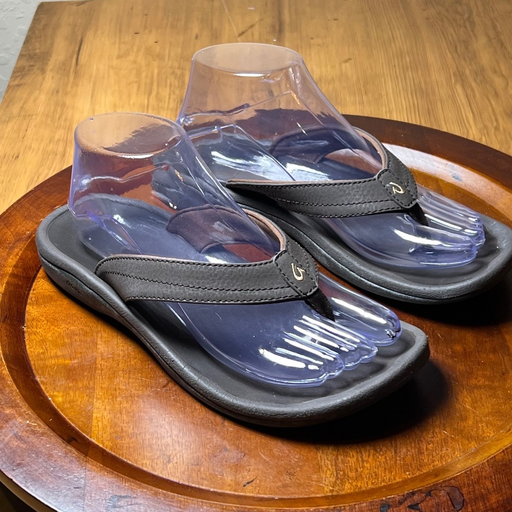 Olukai Ohana Sandals Women Flip Flop Beach Comfort 20110-4848 8 Dark Java Brown